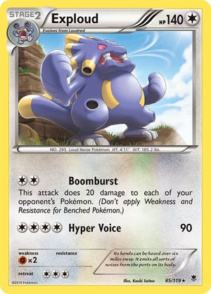 Pokemon TCG - XY - Phantom Forces - Exploud - 85/119