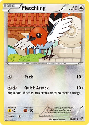 Pokemon TCG - XY - Phantom Forces - Fletchling - 89/119