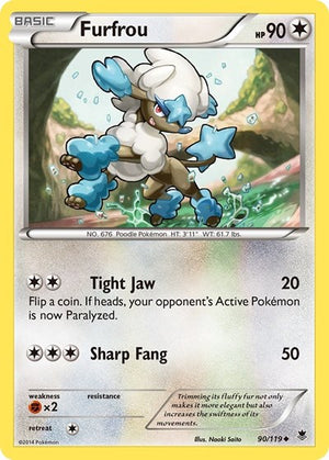 Pokemon TCG - XY - Phantom Forces - Furfrou - 90/119 - Reverse Holofoil