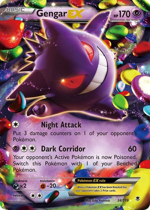 Pokemon TCG - XY - Phantom Forces - Gengar EX - 34/119 - Holofoil