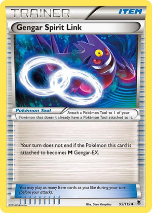 Pokemon TCG - XY - Phantom Forces - Gengar Spirit Link - 95/119 - Reverse Holofoil