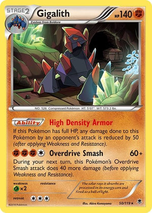 Pokemon TCG - XY - Phantom Forces - Gigalith - 50/119 - Reverse Holofoil