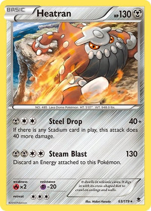 Pokemon TCG - XY - Phantom Forces - Heatran - 63/119 - Reverse Holofoil