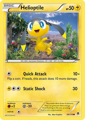Pokemon TCG - XY - Phantom Forces - Helioptile - 29/119 - Reverse Holofoil