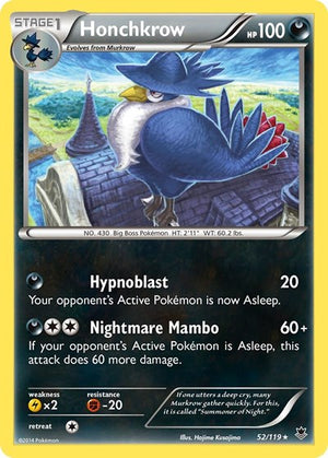 Pokemon TCG - XY - Phantom Forces - Honchkrow - 52/119 - Reverse Holofoil