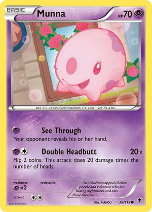 Pokemon TCG - XY - Phantom Forces - Munna - 39/119