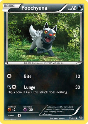 Pokemon TCG - XY - Phantom Forces - Poochyena - 53/119 - Reverse Holofoil