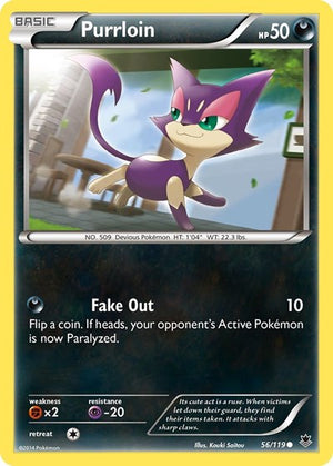 Pokemon TCG - XY - Phantom Forces - Purrloin - 56/119