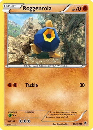 Pokemon TCG - XY - Phantom Forces - Roggenrola - 48/119 - Reverse Holofoil