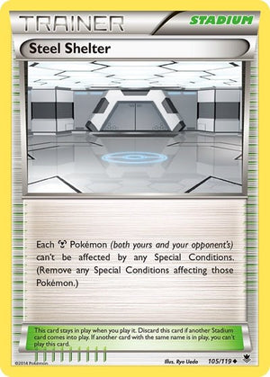 Pokemon TCG - XY - Phantom Forces - Steel Shelter - 105/119 - Reverse Holofoil