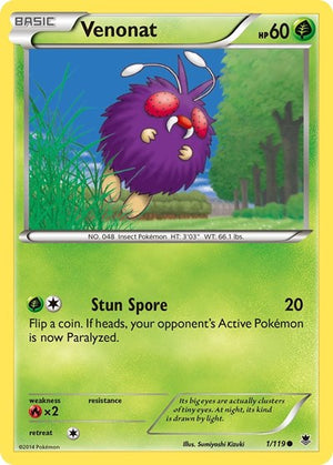 Pokemon TCG - XY - Phantom Forces - Venonat - 1/119