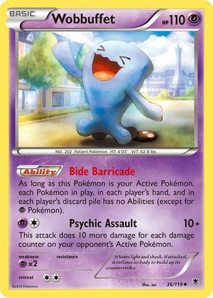 Pokemon TCG - XY - Phantom Forces - Wobbuffet - 36/119