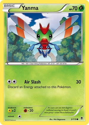 Pokemon TCG - XY - Phantom Forces - Yanma - 3/119 - Reverse Holofoil