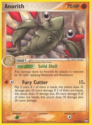 Pokemon TCG - EX Power Keepers - Anorith - 26/108 - Reverse Holofoil
