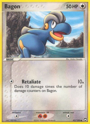 Pokemon TCG - EX Power Keepers - Bagon - 43/108 - Reverse Holofoil