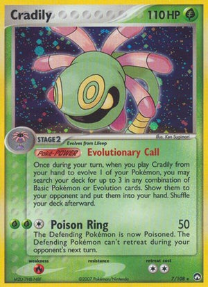 Pokemon TCG - EX Power Keepers - Cradily - 7/108 - Holofoil