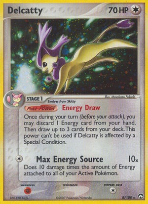 Pokemon TCG - EX Power Keepers - Delcatty - 8/108 - Reverse Holofoil