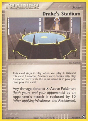 Pokemon TCG - EX Power Keepers - Drake's Stadium - 72/108 - Reverse Holofoil