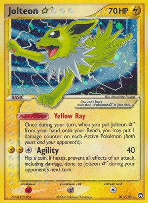 Pokemon TCG - EX Power Keepers - Jolteon Star - 101/108 - Holofoil