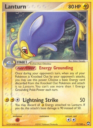 Pokemon TCG - EX Power Keepers - Lanturn - 15/108 - Reverse Holofoil