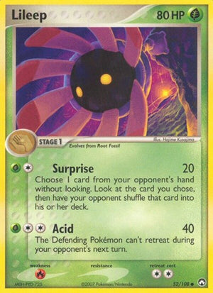 Pokemon TCG - EX Power Keepers - Lileep - 52/108 - Reverse Holofoil