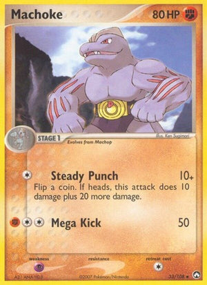 Pokemon TCG - EX Power Keepers - Machoke - 33/108 - Reverse Holofoil