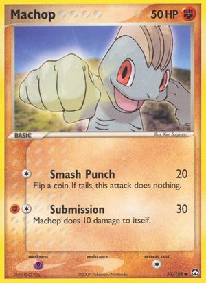 Pokemon TCG - EX Power Keepers - Machop - 53/108 - Reverse Holofoil