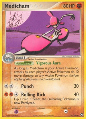 Pokemon TCG - EX Power Keepers - Medicham - 34/108 - Reverse Holofoil