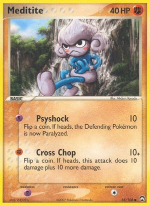 Pokemon TCG - EX Power Keepers - Meditite - 55/108