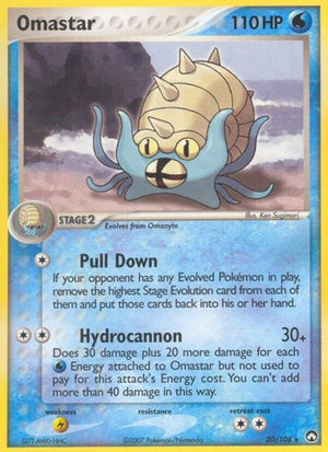 Pokemon TCG - EX Power Keepers - Omastar - 20/108 - Reverse Holofoil