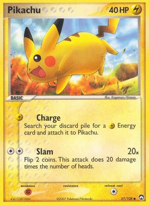 Pokemon TCG - EX Power Keepers - Pikachu - 57/108 - Reverse Holofoil