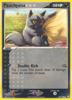 Pokemon TCG - EX Power Keepers - Poochyena - 58/108 - Reverse Holofoil