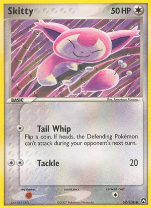 Pokemon TCG - EX Power Keepers - Skitty - 62/108 - Reverse Holofoil