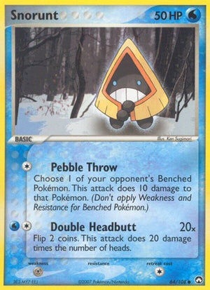 Pokemon TCG - EX Power Keepers - Snorunt - 64/108