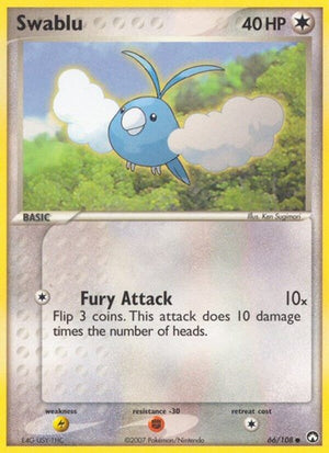 Pokemon TCG - EX Power Keepers - Swablu - 66/108 - Reverse Holofoil