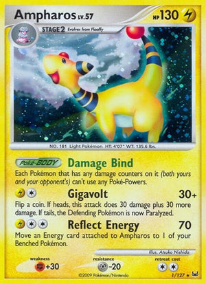 Pokemon TCG - Platinum - Ampharos - 1/127 - Holofoil
