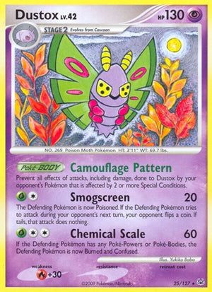 Pokemon TCG - Platinum - Dustox - 25/127 - Reverse Holofoil