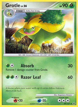 Pokemon TCG - Platinum - Grotle - 49/127 - Reverse Holofoil