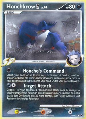 Pokemon TCG - Platinum - Honchkrow G - 77/127