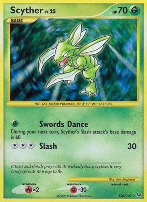 Pokemon TCG - Platinum - Scyther - 130/127 - Holofoil