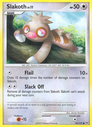 Pokemon TCG - Platinum - Slakoth - 95/127 - Reverse Holofoil