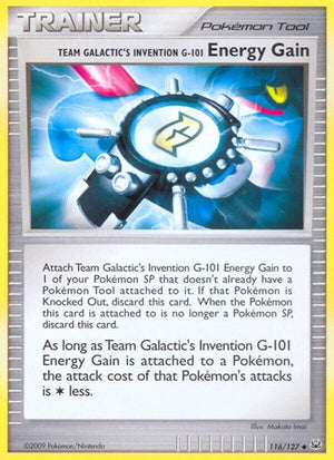 Pokemon TCG - Platinum - Team Galactic's Invention G-101 Energy Gain - 116/127 - Reverse Holofoil