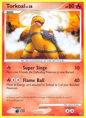 Pokemon TCG - Platinum - Torkoal - 100/127 - Reverse Holofoil