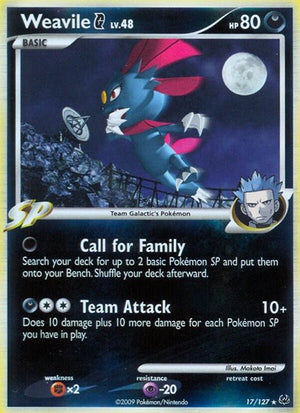 Pokemon TCG - Platinum - Weavile G - 17/127 - Holofoil