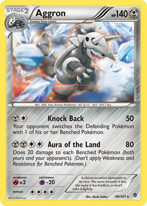 Pokemon TCG - Plasma Blast - Aggron - 59/101 - Reverse Holofoil