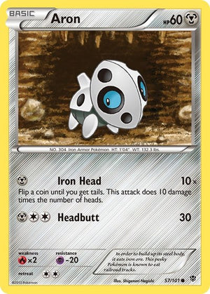 Pokemon TCG - Plasma Blast - Aron - 57/101 - Reverse Holofoil