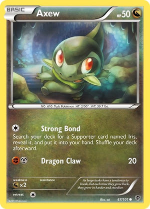 Pokemon TCG - Plasma Blast - Axew - 67/101 - Reverse Holofoil