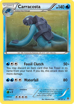 Pokemon TCG - Plasma Blast - Carracosta - 28/101 - Reverse Holofoil