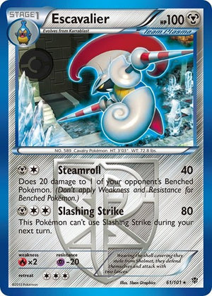 Pokemon TCG - Plasma Blast - Escavalier - 61/101 - Reverse Holofoil