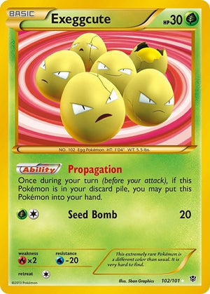 Pokemon TCG - Plasma Blast - Exeggcute - 102/101 - Holofoil